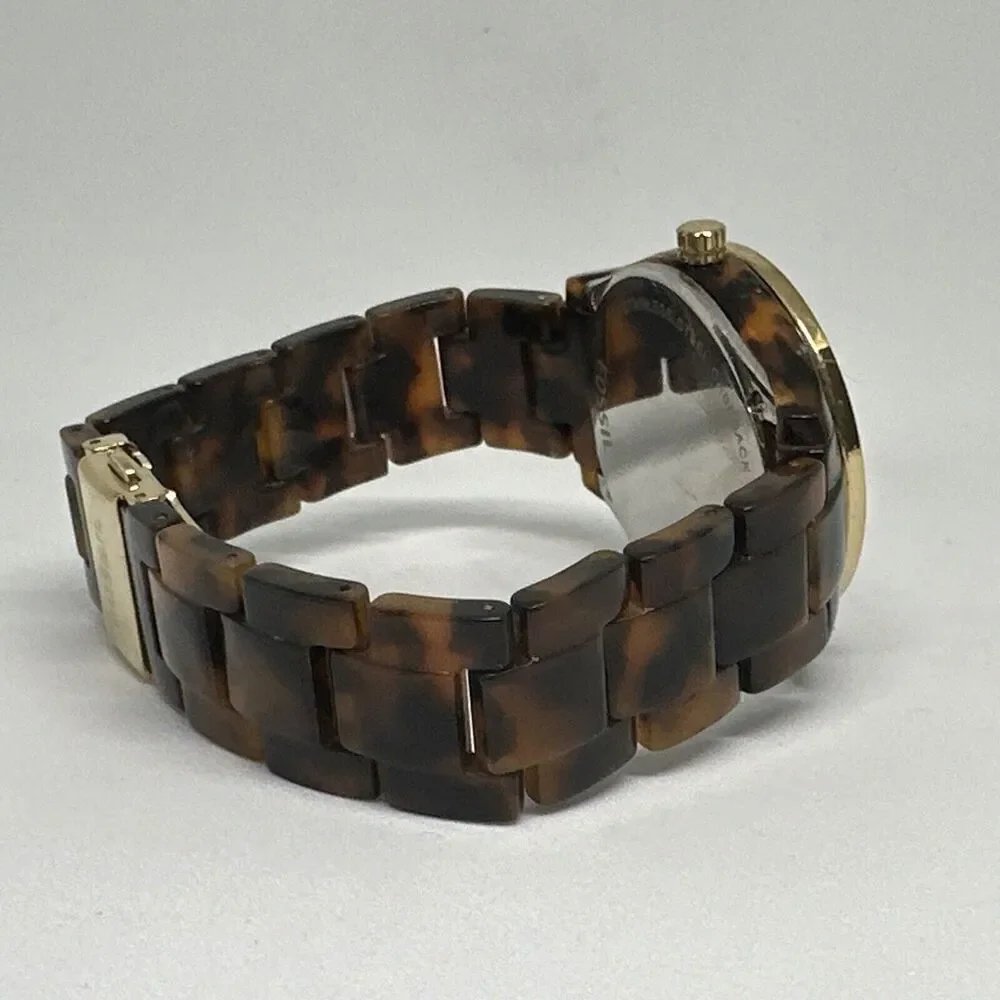 Fossil Stella ES2795 Women's Brown Resin Strap Analog Dial Quartz Watch HME370